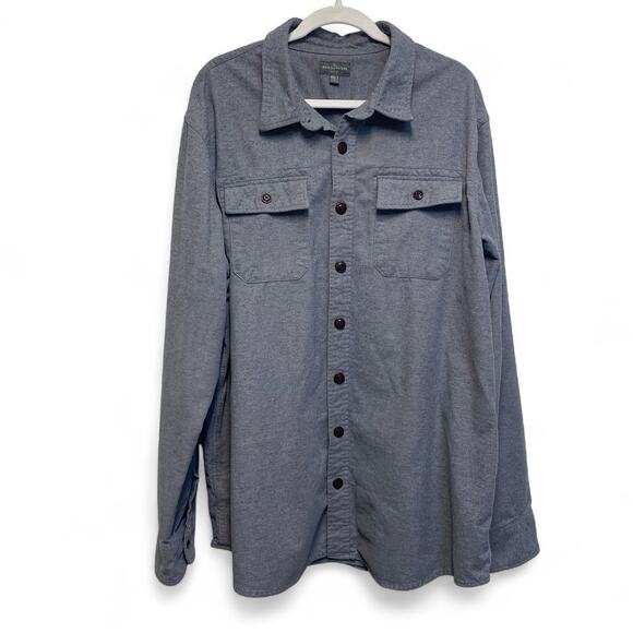 LL BEAN Signature XXL T Slim Fit Chamois Cloth 1933 Archive‎ Flannel Shirt Gray - Picture 1 of 9